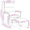 vidaXL Fauteuil inclinable avec repose-pied gris clair tissu