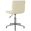vidaXL Chaises pivotantes &agrave; manger lot de 2 cr&egrave;me velours