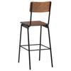 vidaXL Chaises de bar lot de 6 contreplaqu&eacute; solide et acier