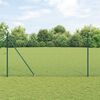 vidaXL Poteau de cl&ocirc;ture. Vert 25 x 1,5 m (19 x 19 mm maillage) Acier