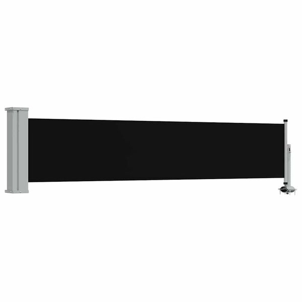 vidaXL Auvent lat&eacute;ral r&eacute;tractable de patio 60x300 cm Noir