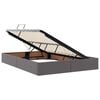 vidaXL Lit avec rangement et LED Gris 140 x 190 cm Cuir synth&eacute;tique