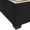 vidaXL Cadre de lit avec matelas Noir 90 x 190 cm tissu
