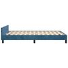 vidaXL Cadre de lit sans matelas bleu fonc&eacute; 120x200 cm velours