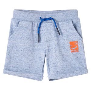 vidaXL Short pour enfants &agrave; cordon de serrage m&eacute;lange bleu 116