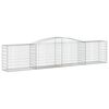 vidaXL Paniers &agrave; gabions arqu&eacute;s 5 pcs 400x50x80/100 cm Fer galvanis&eacute;
