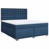 vidaXL Sommier &agrave; lattes de lit avec matelas Bleu 180x200 cm Tissu