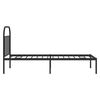 vidaXL Cadre de lit m&eacute;tal sans matelas avec t&ecirc;te de lit noir 90x190 cm