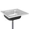 vidaXL Jeu d'évier de cuisine et égouttoir argenté 600x600x155 mm inox