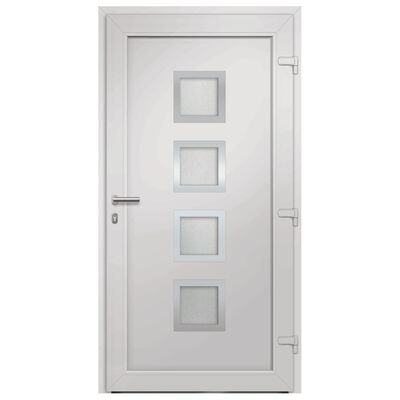 vidaXL Porte d'entrée Blanc 108x208 cm