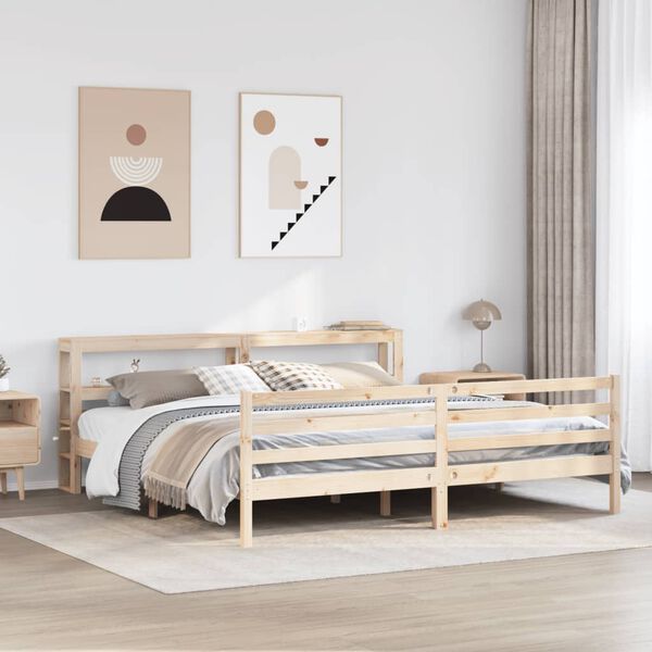vidaXL Cadre de lit sans matelas 180x200 cm bois massif de pin