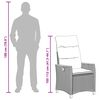 vidaXL Chaise de jardin inclinable Noir et Cr&egrave;me 64 x 57,5 x 112 cm
