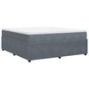 vidaXL Sommier &agrave; lattes de lit et matelas Gris fonc&eacute; 180x200cm Velours