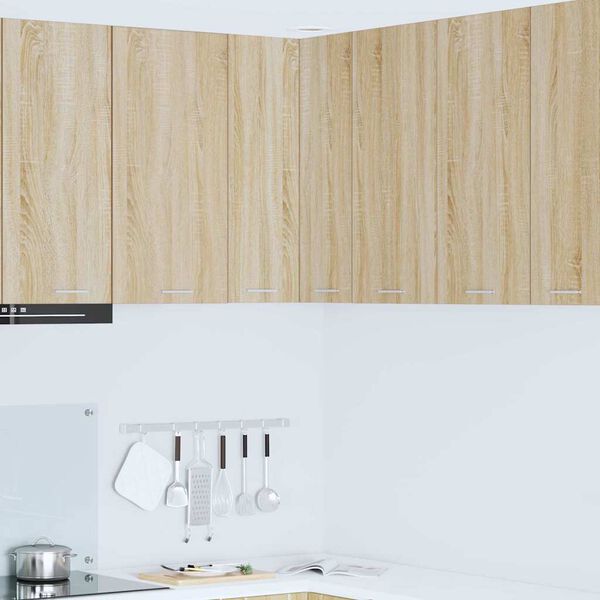 vidaXL Armoire suspendue Ch&ecirc;ne Sonoma et Blanc 57 x 57 x 80 cm