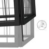 vidaXL Parc pour chien 16panneaux Noir 100x50cm Acier enduit de poudre