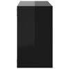 vidaXL &Eacute;tag&egrave;res cube murales 4 pcs noir brillant 26x15x26 cm