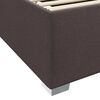 vidaXL Cadre de lit avec matelas Marron fonc&eacute; 140 x 200 cm tissu