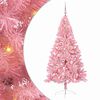 vidaXL Sapin de No&euml;l artificiel pr&eacute;-&eacute;clair&eacute; Rose 180 cm PVC