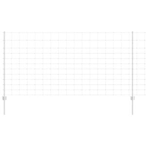 vidaXL Cl&ocirc;ture sauvage ext&eacute;rieure avec poteaux 25 x 1,2 m Argent&eacute;