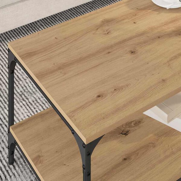 vidaXL Table basse Ch&ecirc;ne artisanal 81 x 50 x 40 cm Bois d'ing&eacute;nierie