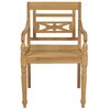 vidaXL Chaises Batavia avec coussins lot de 4 Bois de teck solide