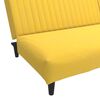 vidaXL Canap&eacute;-lit &agrave; 2 places avec repose-pied Jaune Velours