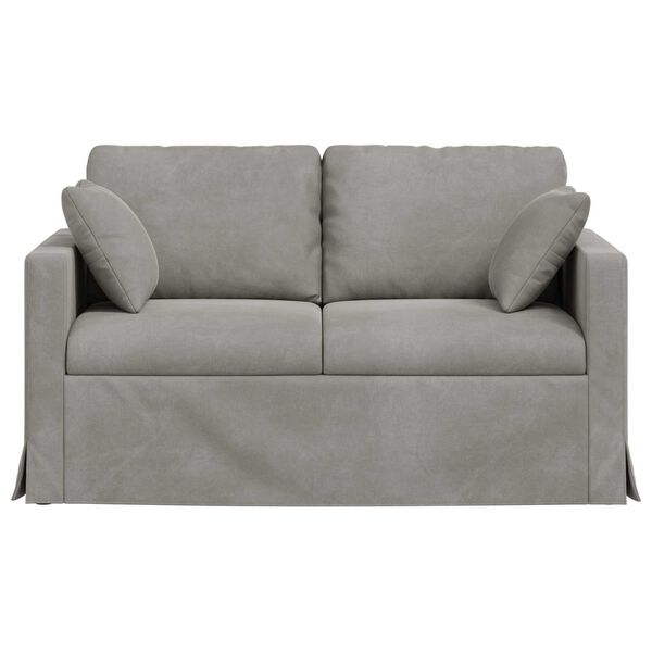 vidaXL Canap&eacute; Gris clair