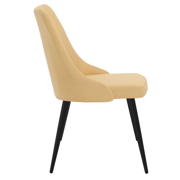 vidaXL Chaises &agrave; manger lot de 6 jaune tissu
