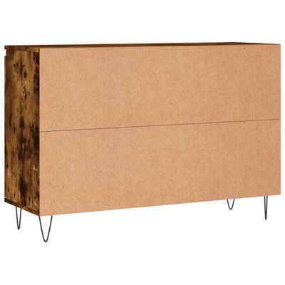 vidaXL Buffet chêne fumé 104x35x70 cm bois d'ingénierie