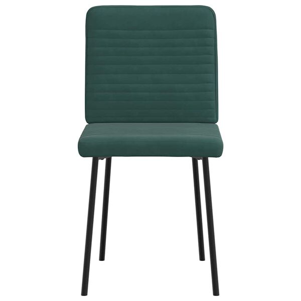 vidaXL Chaises à manger lot de 2 Vert foncé Velours
