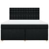 vidaXL Sommier &agrave; lattes de lit avec matelas Noir 180x200 cm Tissu