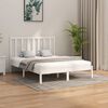 vidaXL Cadre de lit sans matelas blanc 160x200 cm bois massif