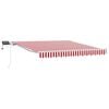 vidaXL Auvent r&eacute;tractable Rouge et Blanc 300 x 250 cm
