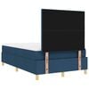 vidaXL Lit &agrave; ressort LED avec matelas Bleu 120 x 200 cm tissu