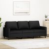 vidaXL Canap&eacute; &agrave; 3 places Noir 180 cm Velours