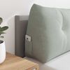 vidaXL Coussin de Dos Gris clair 200 x 24 x 50 cm Velours