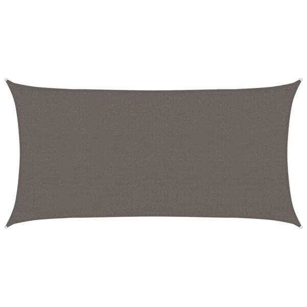 vidaXL Voile d'ombrage 160 g/m&sup2; anthracite 3x6 m PEHD
