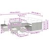vidaXL Ensemble de canap&eacute; de jardin 13 pcs Beige et Gris clair