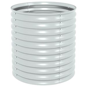 vidaXL Lit sur&eacute;lev&eacute; de jardin 80x80x81 cm Acier galvanis&eacute; Argent&eacute;