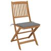 vidaXL Chaises pliables de jardin lot de 4 avec coussins Bois d'acacia