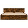 vidaXL Cadre de lit sans matelas ch&ecirc;ne fum&eacute; 180x200 cm