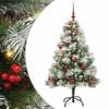 vidaXL Sapin de No&euml;l artificiel Vert et blanc 150 cm