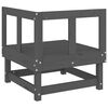 vidaXL Canap&eacute;s d'angle de jardin 2 pcs gris bois de pin massif