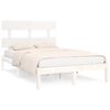 vidaXL Cadre de lit sans matelas blanc 140x190 cm bois massif