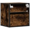 vidaXL Table de chevet murale Ch&ecirc;ne fum&eacute; 40x31x39,5 cm