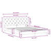 vidaXL Cadre de lit avec LED sans matelas gris clair 160x200cm velours