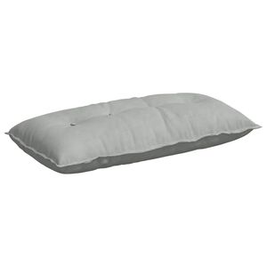 vidaXL Coussin de Dos Gris clair 100 x 50 cm Tissu en velours c&ocirc;tel&eacute;