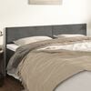 vidaXL T&ecirc;tes de lit Gris fonc&eacute; 160x5x78/88 cm Velours