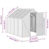 vidaXL Serre Anthracite Aluminium 4,75 m&sup2;