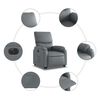 vidaXL Fauteuil inclinable électrique gris similicuir